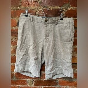 Fairlane Tan Linen Shorts